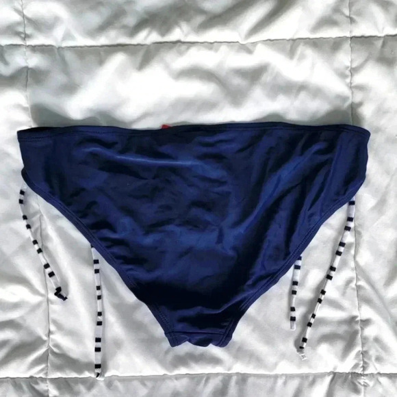 NWT ESPIRT Side Tie Navy Blue & Bikini Bottom size L - Picture 5 of 5